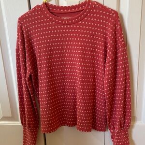 Madewell Red Long Sleeve Tee